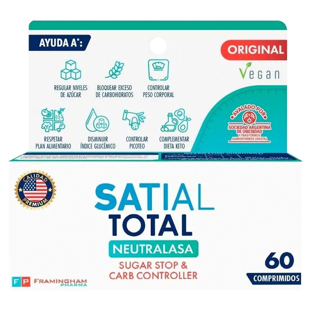 3 Pak Satial Total Sugar Stop & Carb Controller With Neutralasa (60 Capsules): Natural Way to Control Blood Sugar Levels